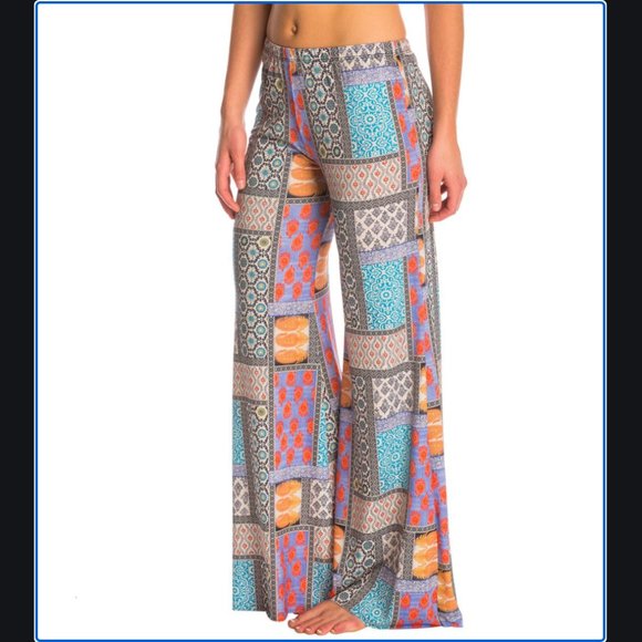Onzie Pants - Onzie hippie flare patchwork yoga pants